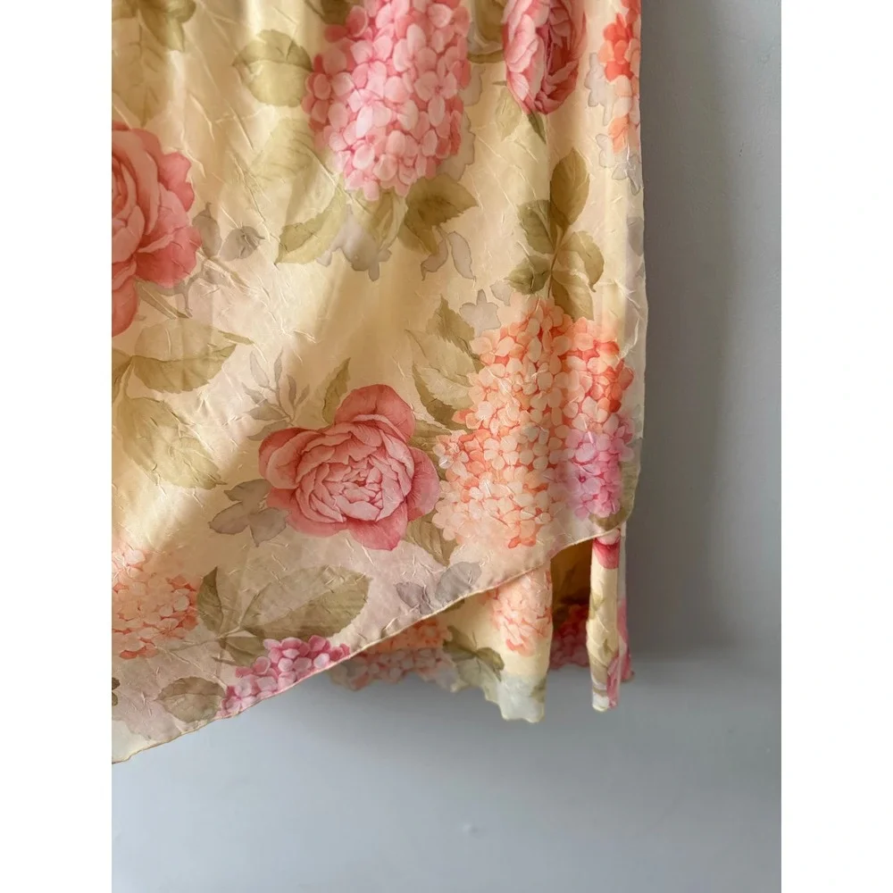 Y2K asymmetrical floral skirt + top